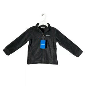 Columbia Toddler Boy's Full Zip Fleece Jacket Size 3T Dark Gray Warm & Cozy